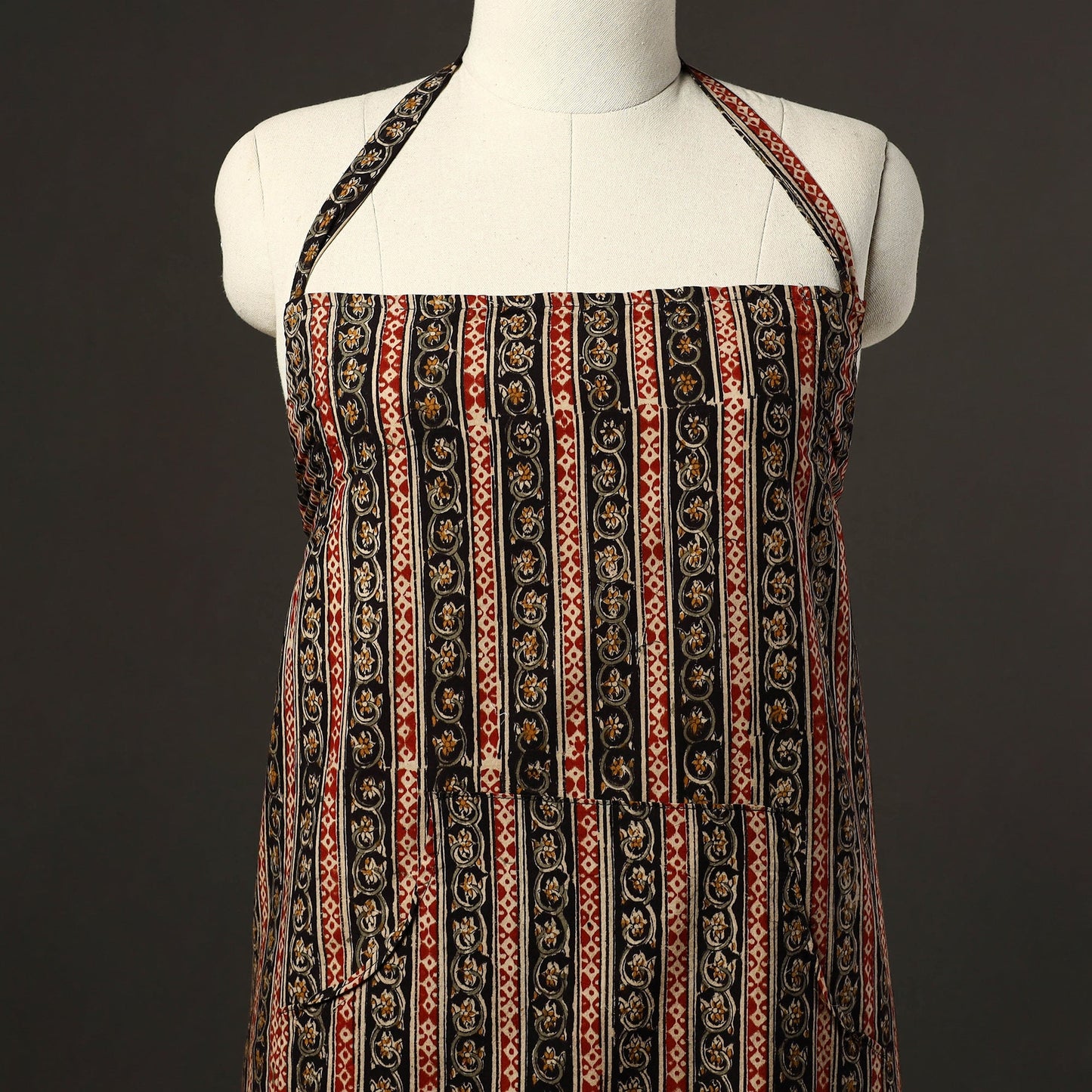 Multicolor - kalamkari cotton apron with pocket 41
