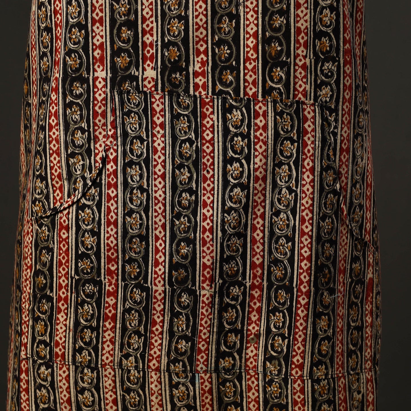 Multicolor - kalamkari cotton apron with pocket 41
