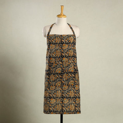 Multicolor Kalamkari Block Print Cotton Apron with Pocket
