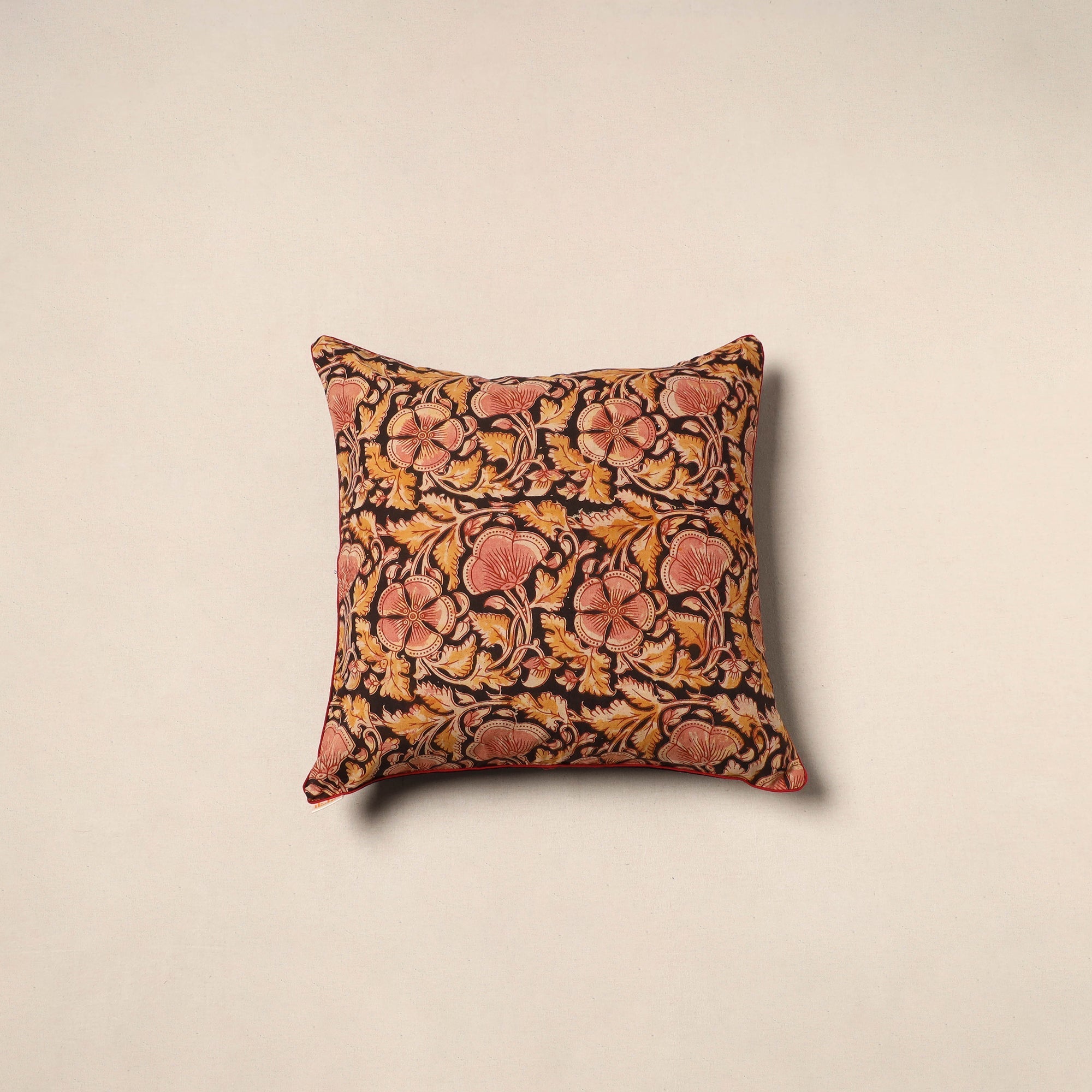 Kalamkari cotton cushion cover 35 - handcrafted