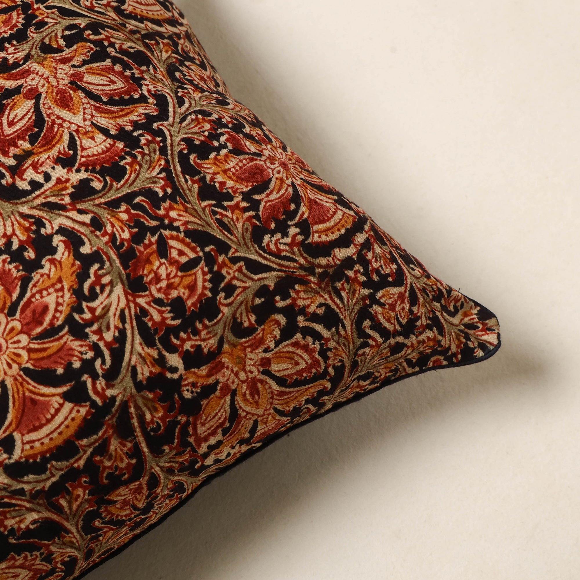 Multicolor - kalamkari cotton cushion cover 52 - handcrafted