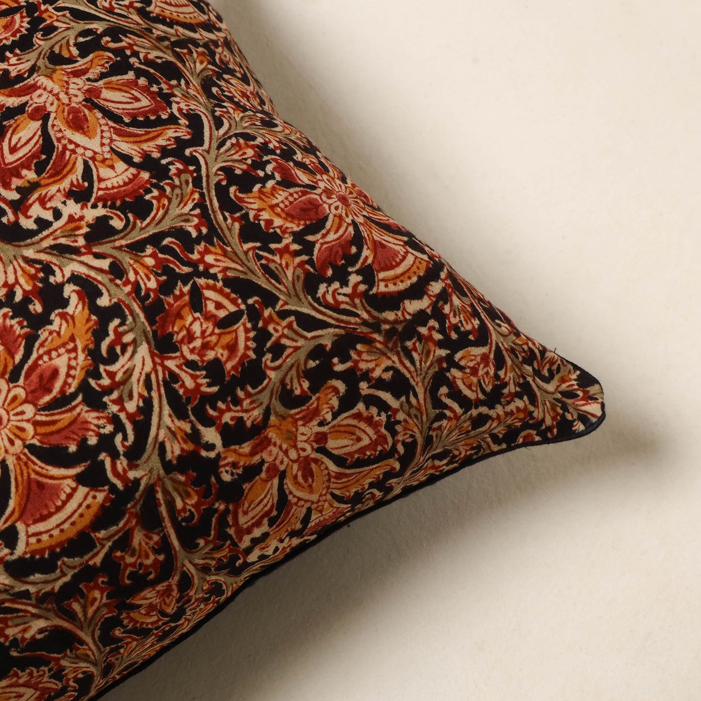 Multicolor - kalamkari cotton cushion cover 52 - handcrafted