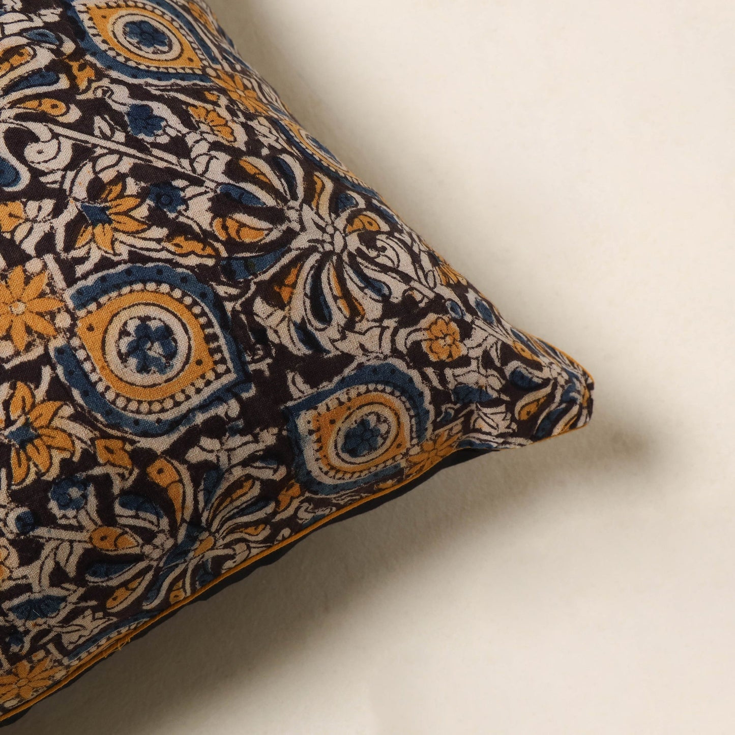 Multicolor - kalamkari cotton cushion cover 95 - handcrafted
