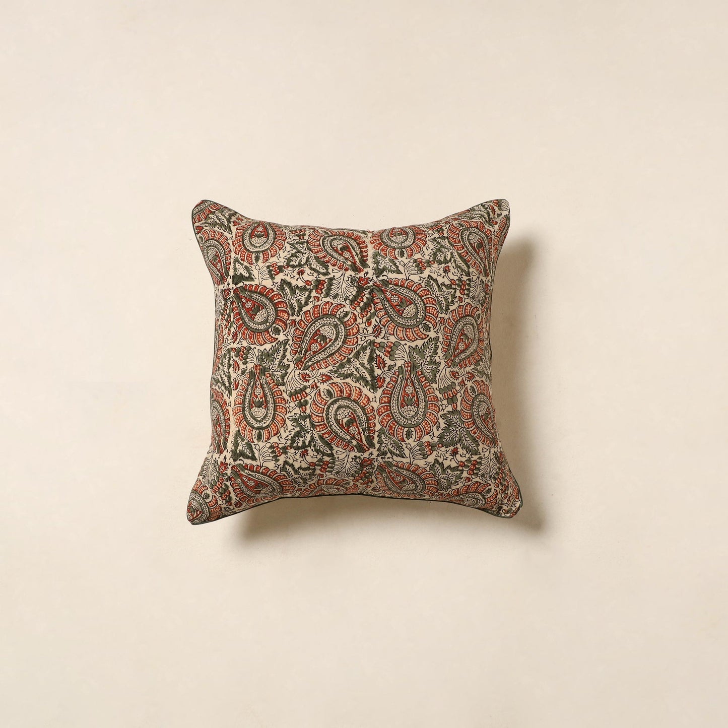 Multicolor - kalamkari cotton cushion cover 98 - handcrafted