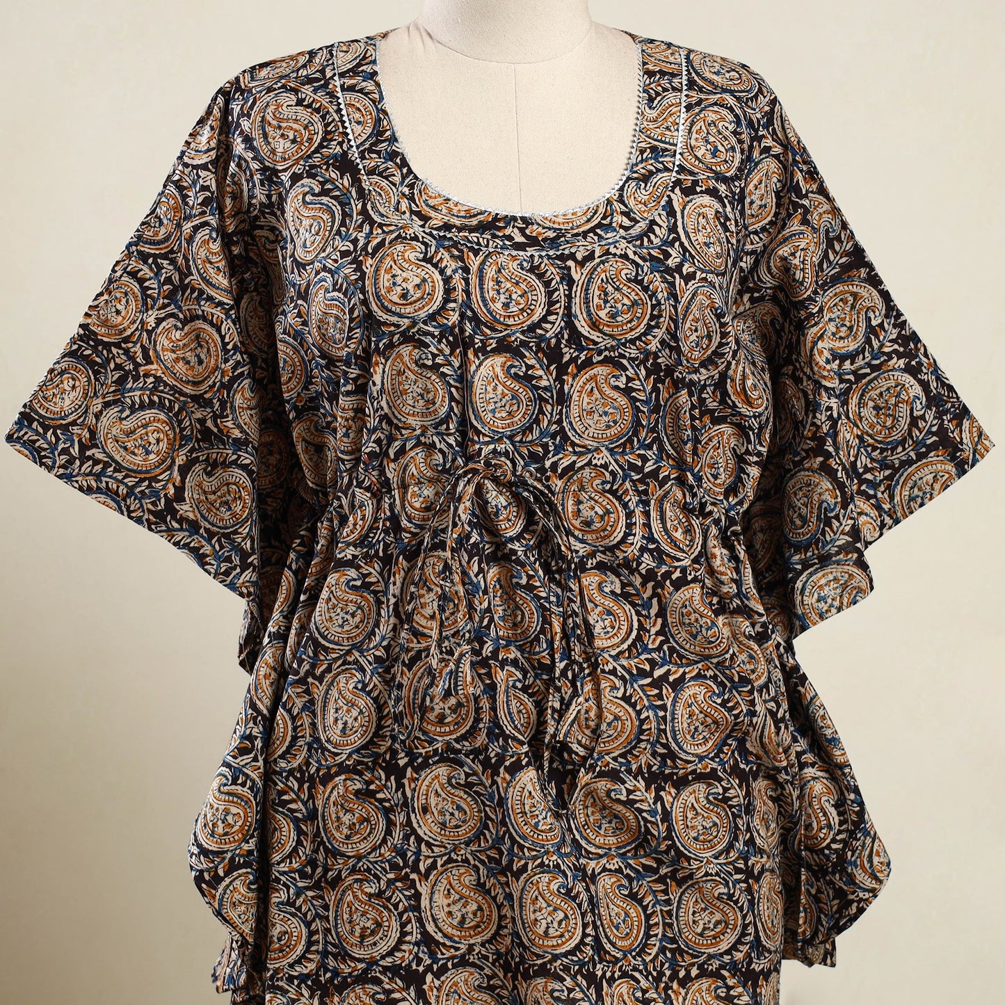 Multicolor - kalamkari cotton kaftan (short) 106