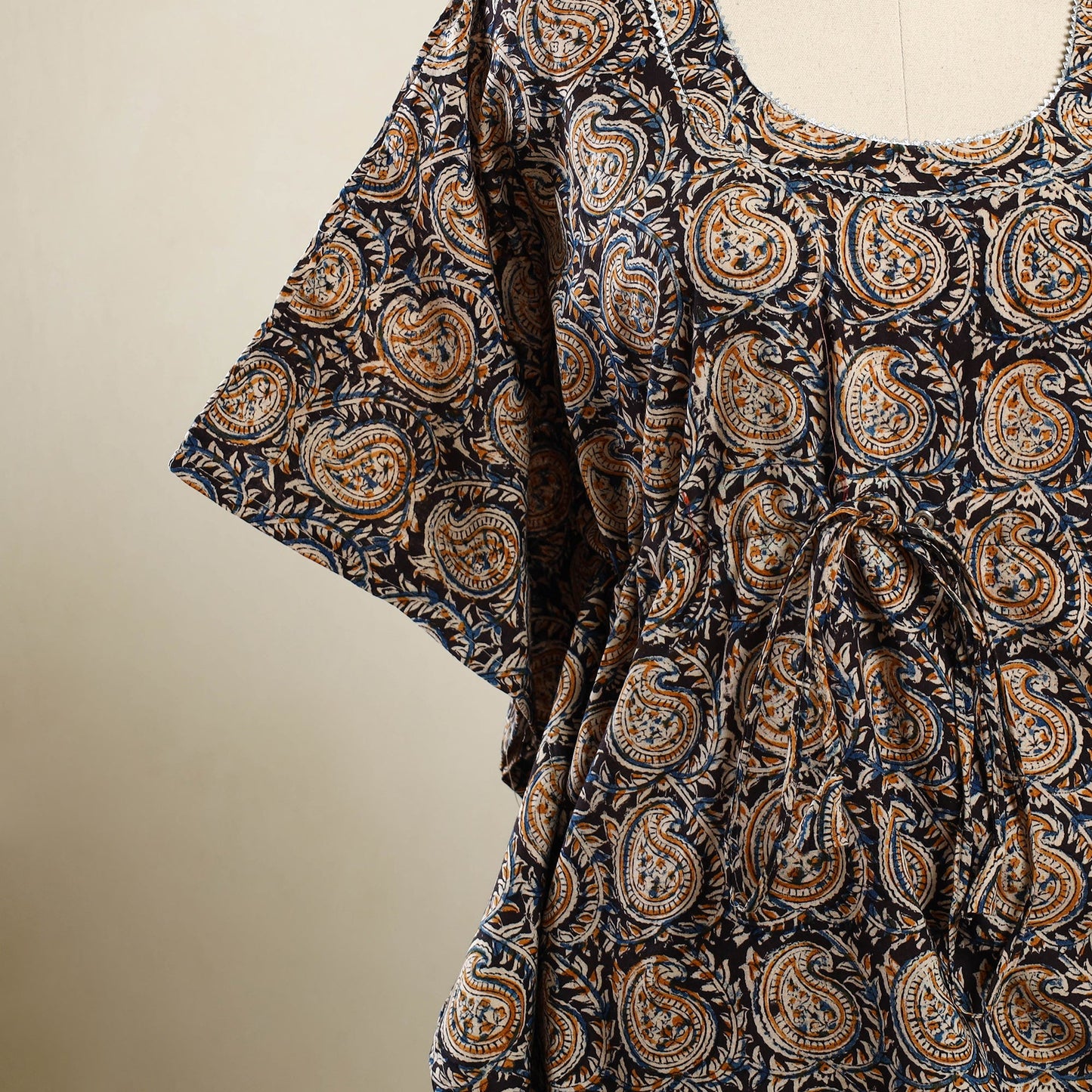 Multicolor - kalamkari cotton kaftan (short) 106