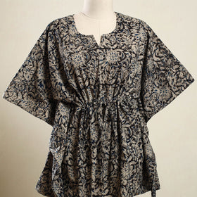  Multicolor Kalamkari Block Print Cotton Kaftan