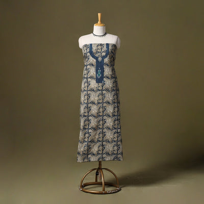 Kalamkari Print Cotton Unstitched Kurta Material