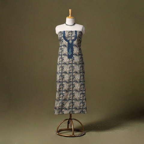 Kalamkari Print Cotton Unstitched Kurta Material