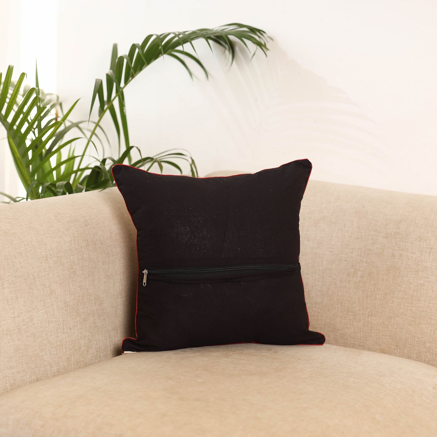 Multicolor - kalamkari cushion cover 27 - handcrafted