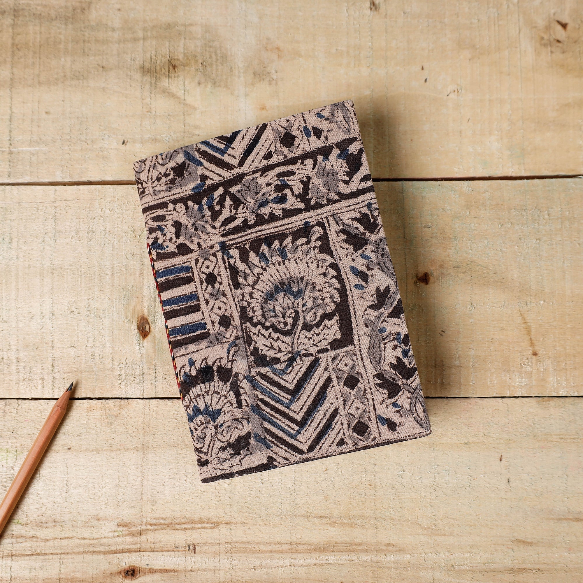  Kalamkari Fabric Cover Handmade Paper Notebook 