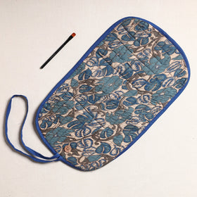  Kalamkari Fabric Multipurpose Segmented Make-up Brush Wrap Pouch/Case 