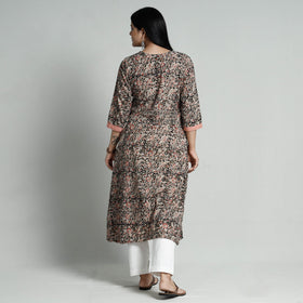 Buy Kalamkari Hand Block Printed Cotton Long Kurta For Women