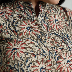  Kalamkari Hand Block Printed Cotton Long Kurta For Women
