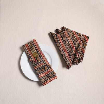 Kalamkari hand table napkins (set of 4) 13 - handcrafted