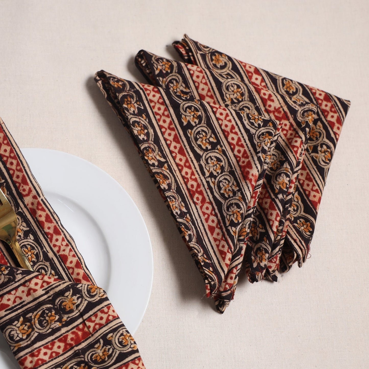 Kalamkari hand table napkins (set of 4) 13 - handcrafted