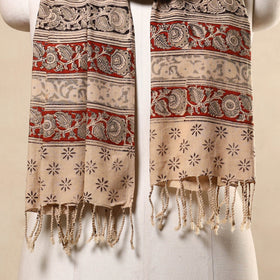 Multicolor Kalamkari Print Handloom Cotton Mangalagiri Stole