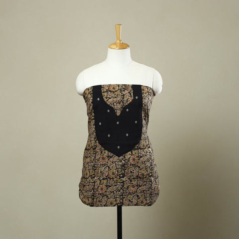  Multicolor Kalamkari Print Patchwork Cotton Kurta Material