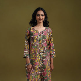 Kalamkari printed cotton 2pc kurta set for women 12