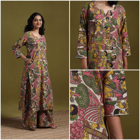 Kalamkari printed cotton 2pc kurta set for women 12