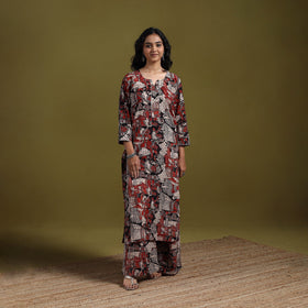 Kalamkari printed cotton 2pc kurta set for women 15