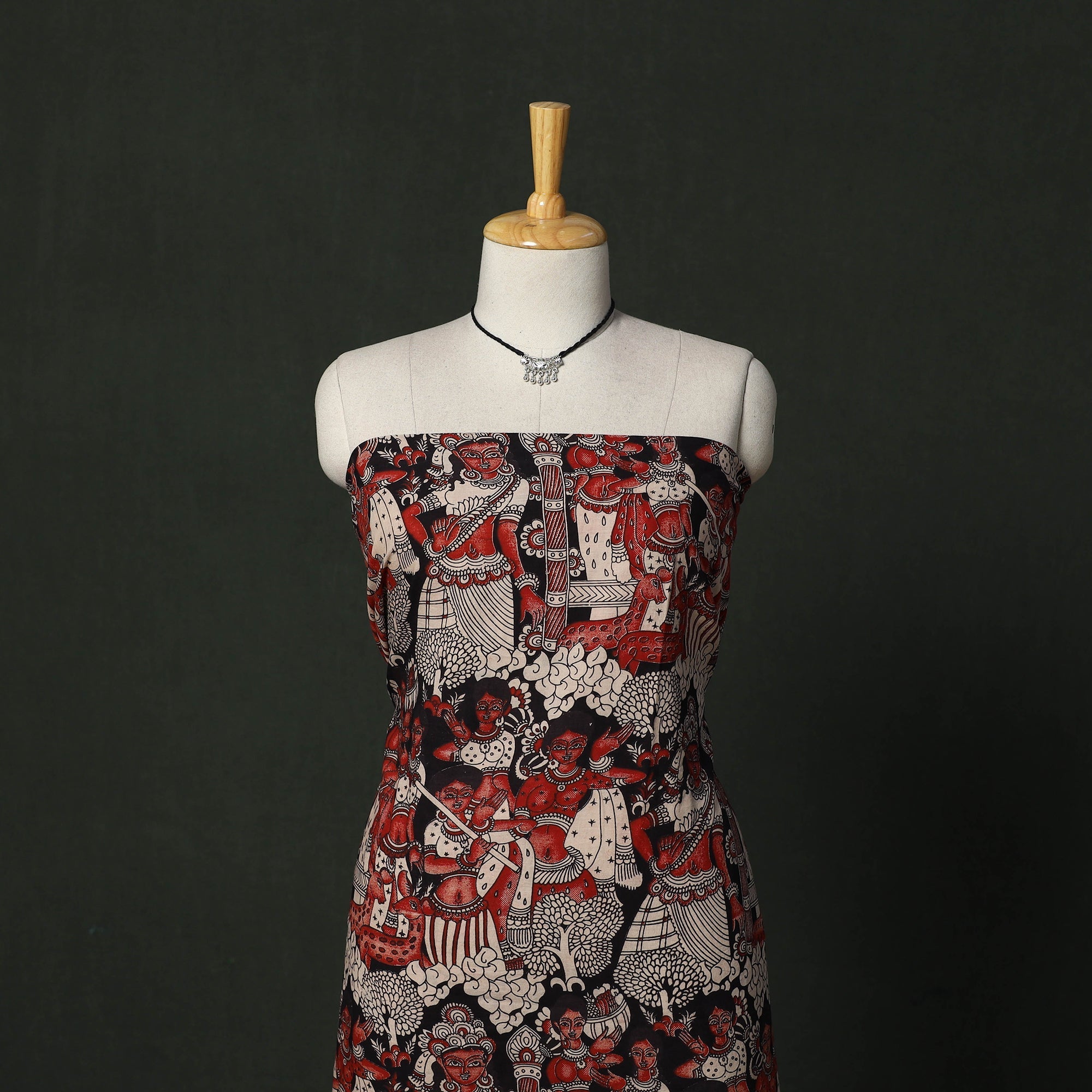 Kalamkari printed cotton 2pc unstitched dress material