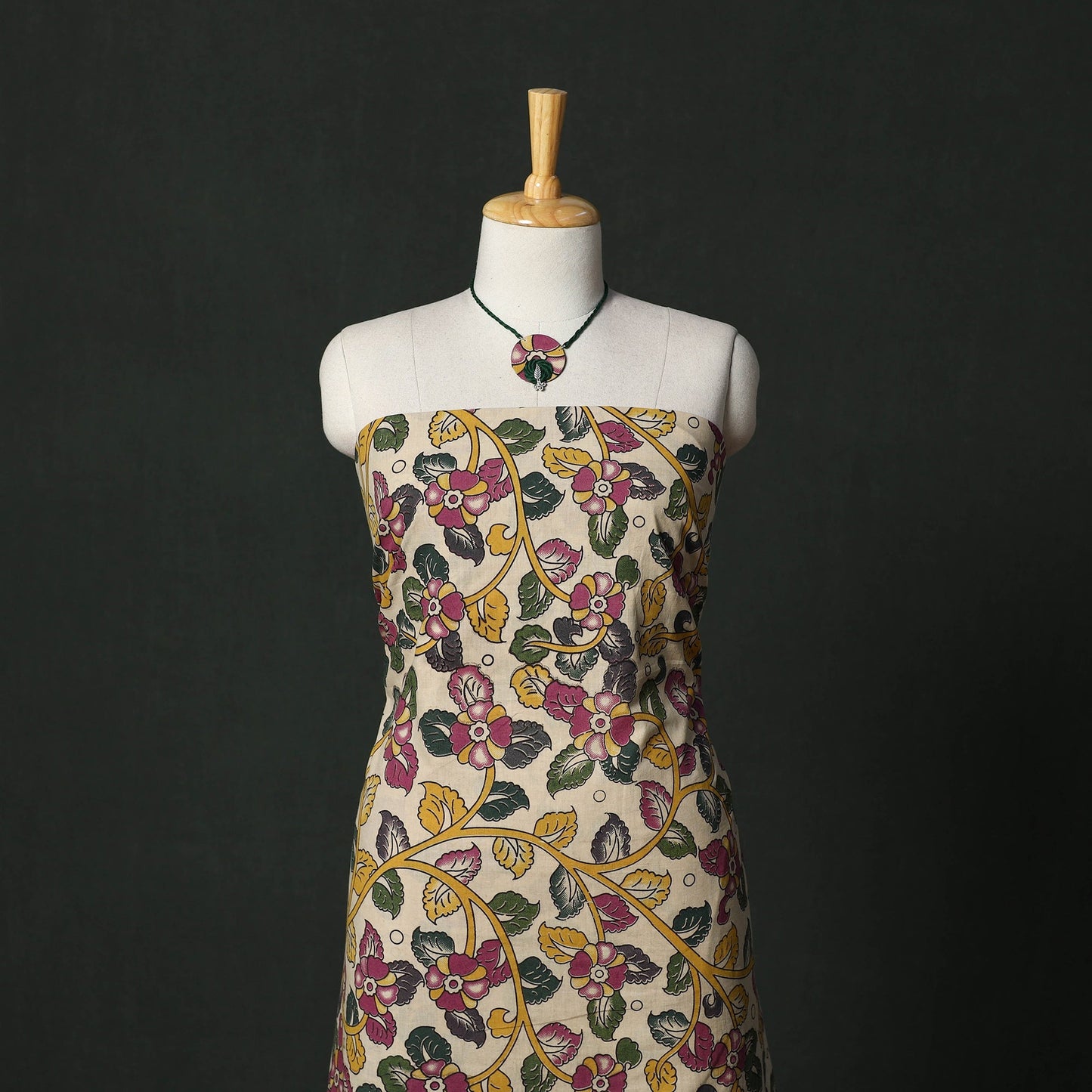 Kalamkari printed cotton 2pc unstitched dress material