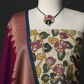 Kalamkari printed cotton 2pc unstitched dress material
