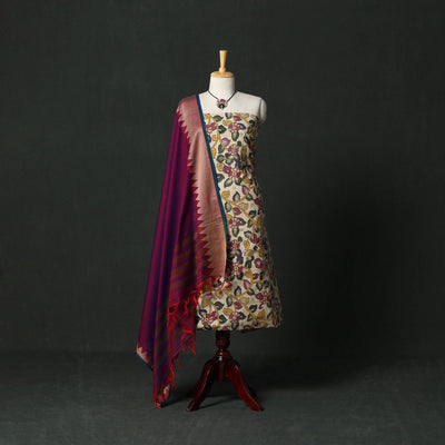 Kalamkari printed cotton 2pc unstitched dress material