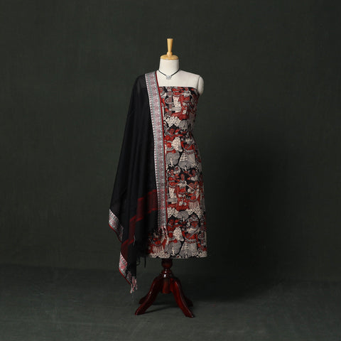 Kalamkari printed cotton 2pc unstitched dress material