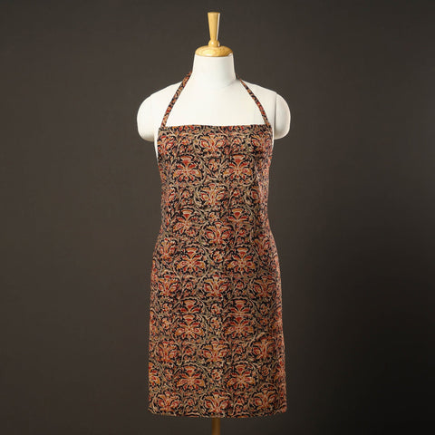 Multicolor Kalamkari Print Cotton Apron with Pocket