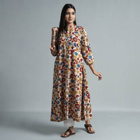Kalamkari printed cotton kurta - handcrafted