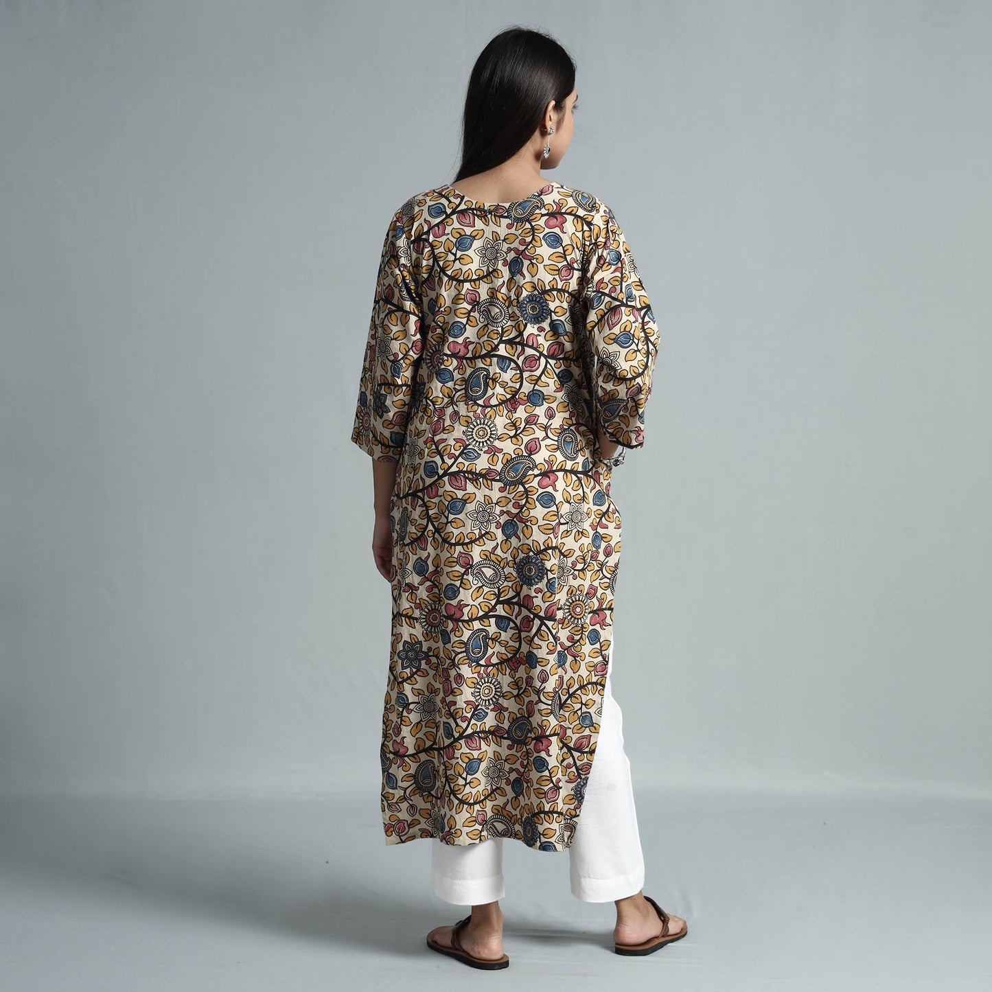  Kalamkari Printed Cotton Kurta For Women