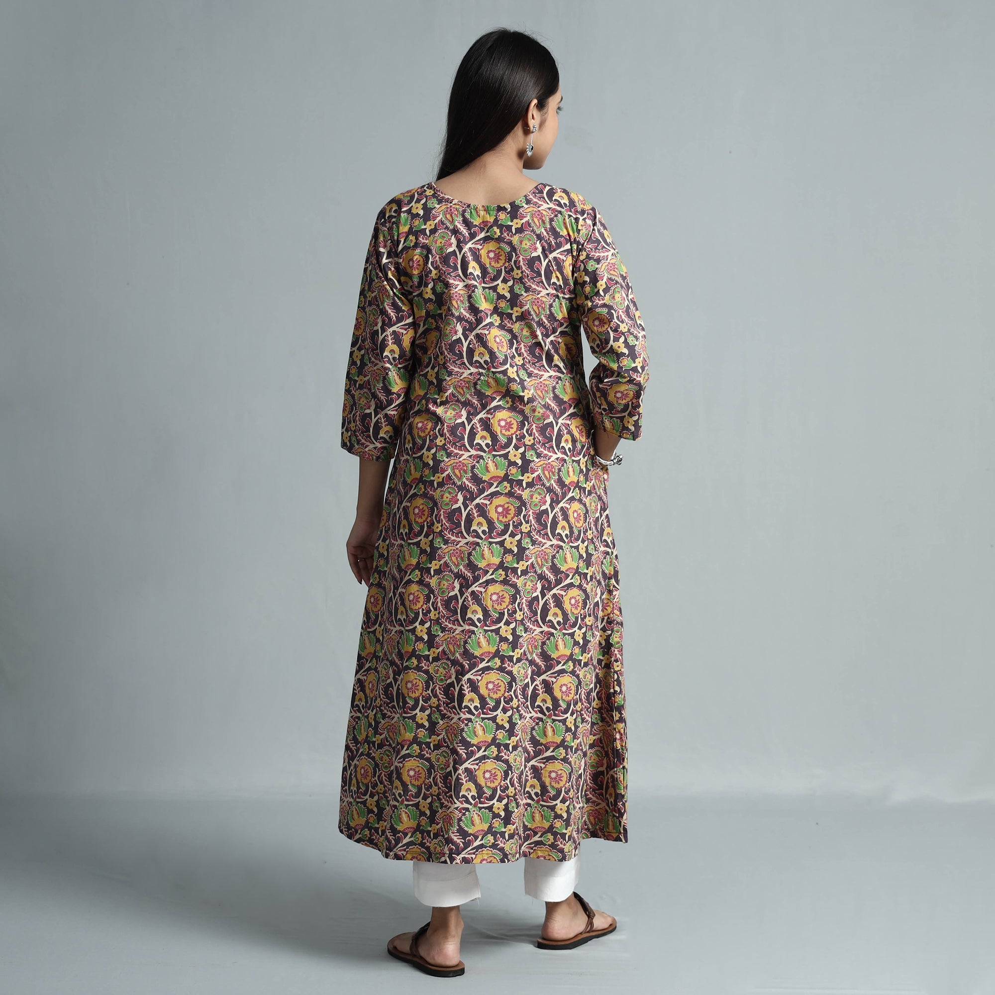  Kalamkari Printed Cotton Kurta For Women