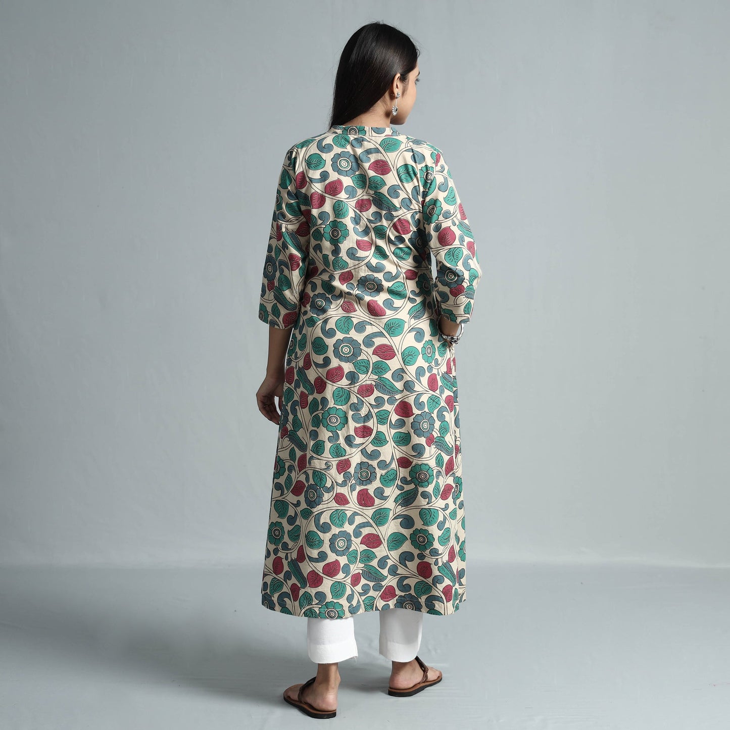  Kalamkari Printed Cotton Kurta For Women