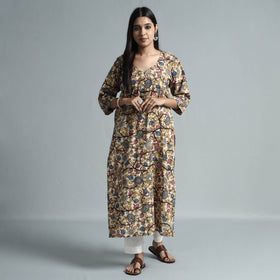  Kalamkari Printed Cotton Kurta For Women