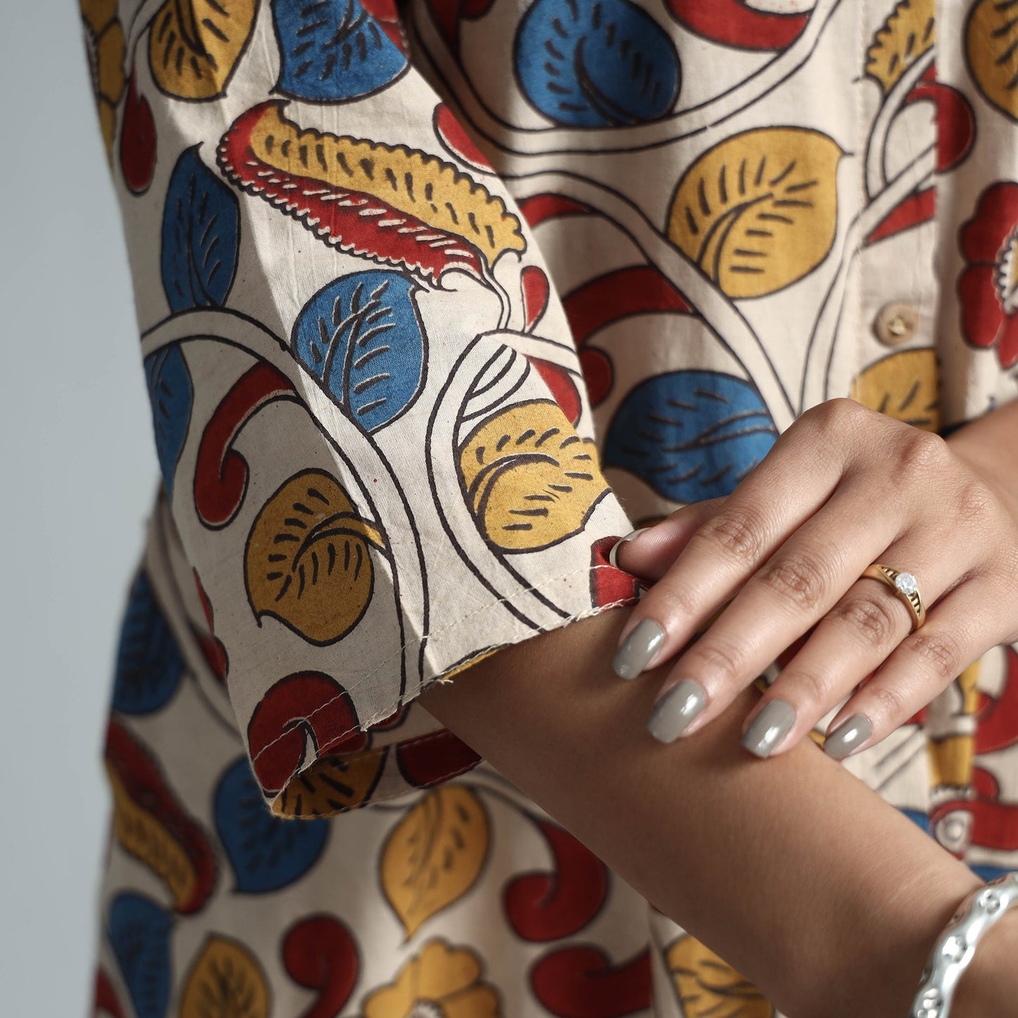 Kalamkari printed cotton kurta - handcrafted