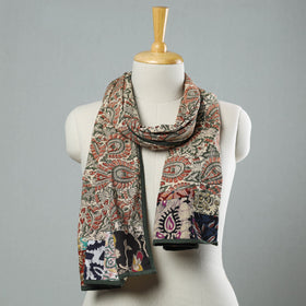 Multicolor - kalamkari printed cotton patchwork stole 22