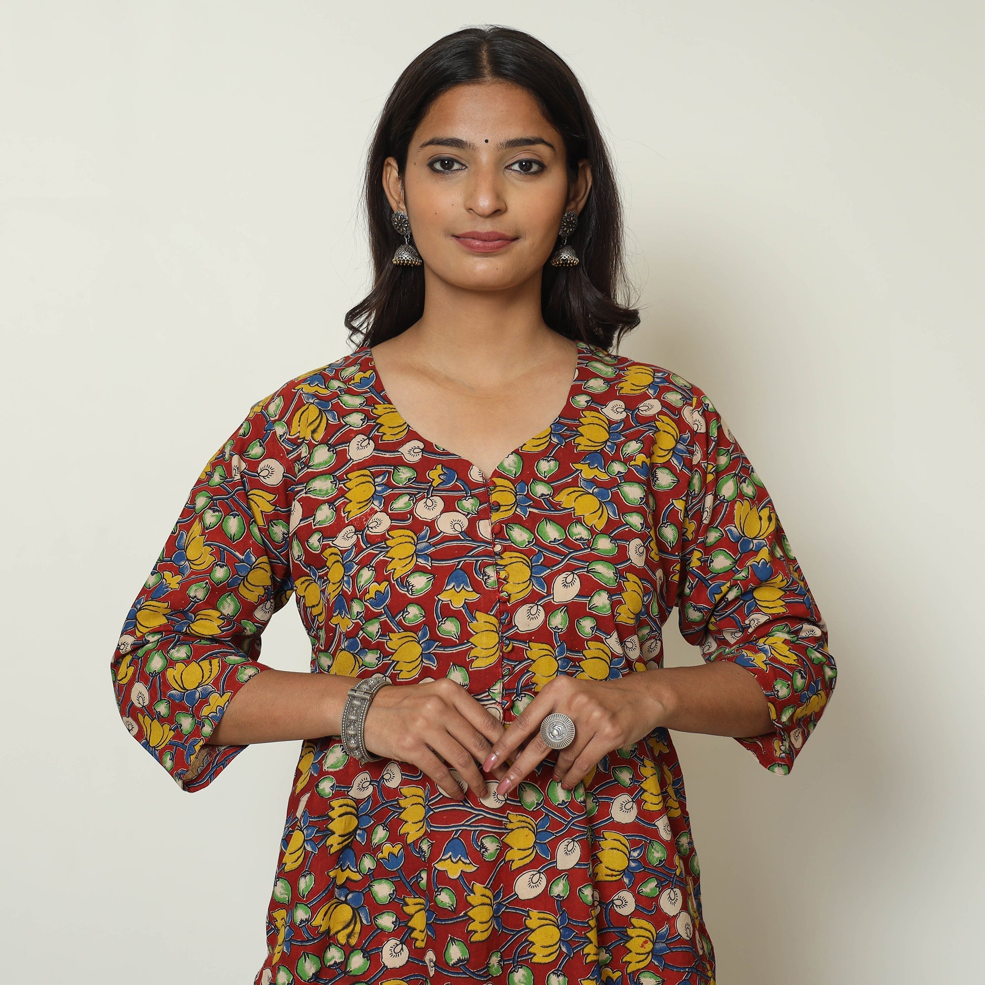 Multicolor - kalamkari printed cotton straight kurta 51