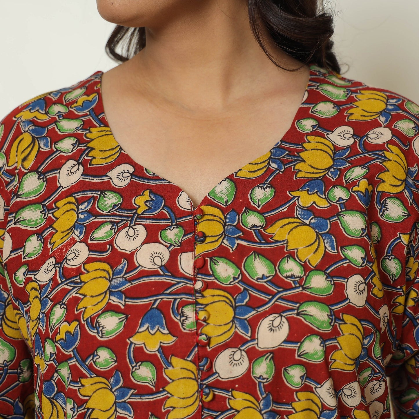 Multicolor - kalamkari printed cotton straight kurta 51