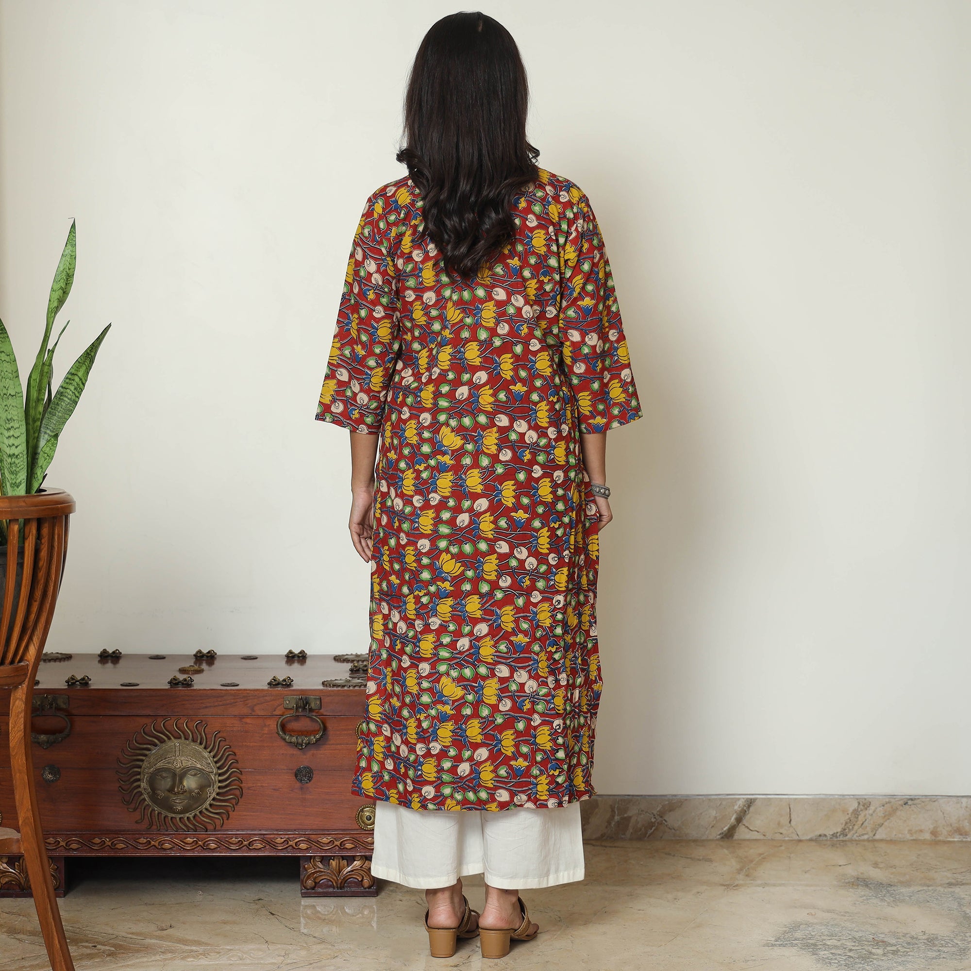 Multicolor - kalamkari printed cotton straight kurta 51