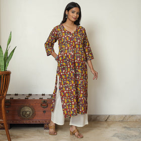 Multicolor - kalamkari printed cotton straight kurta 51