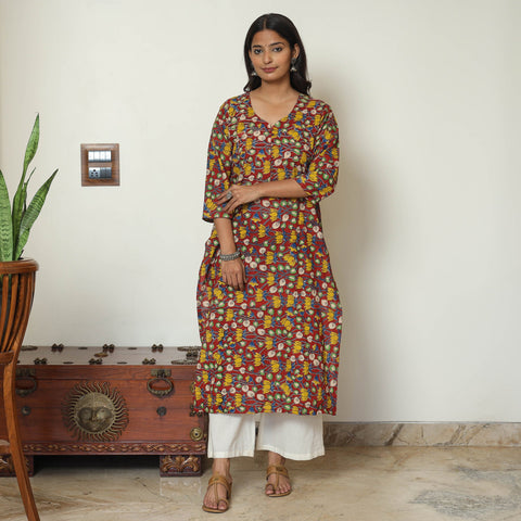 Multicolor - kalamkari printed cotton straight kurta 51