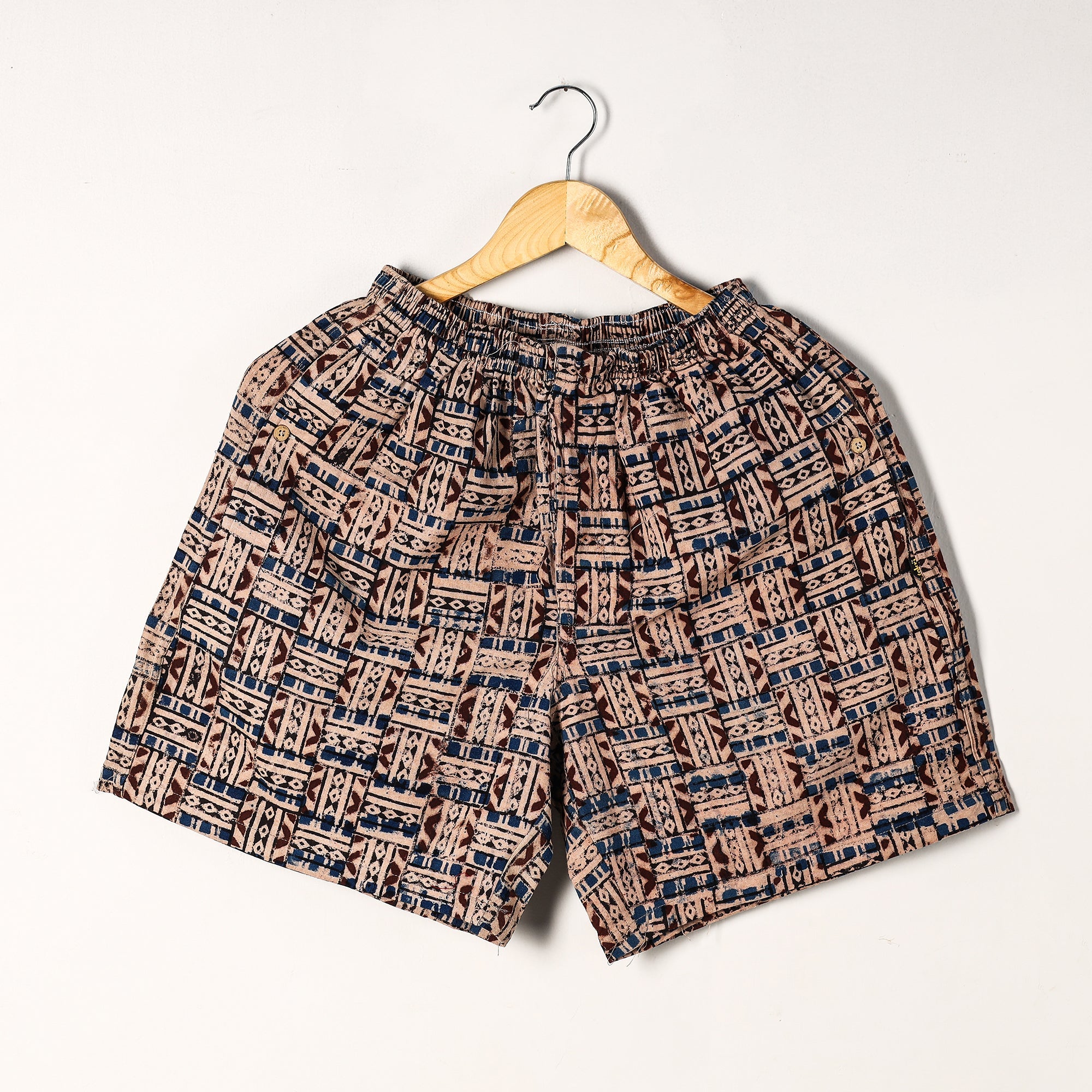  Kalamkari Block Printed Cotton Unisex Boxer/Shorts 