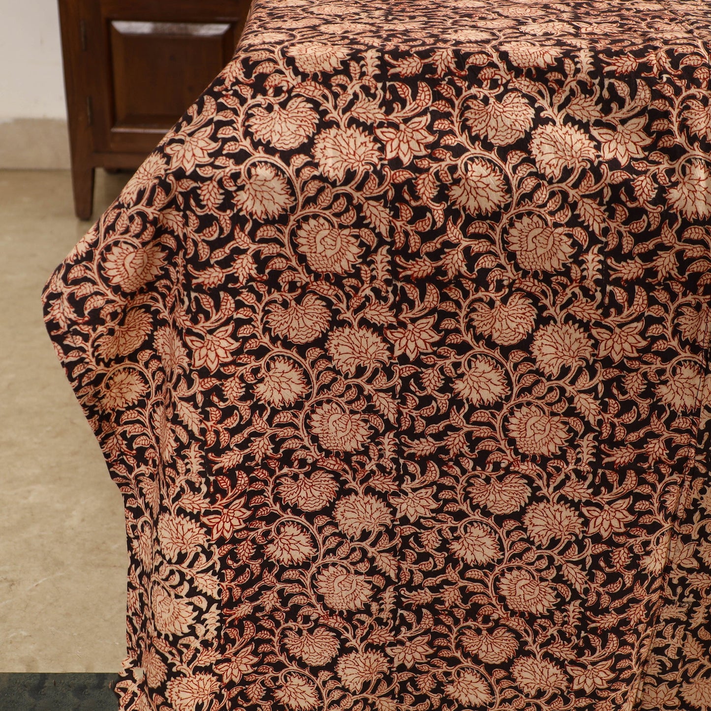 Multicolor - Kalamkari Block Printed Patchwork Cotton Double Bed Cover With Pillow Covers (108 x 90 in)