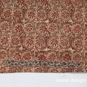Buy Kalamkari Block Printed Thread & Bead Work Cotton Blouse Piece 