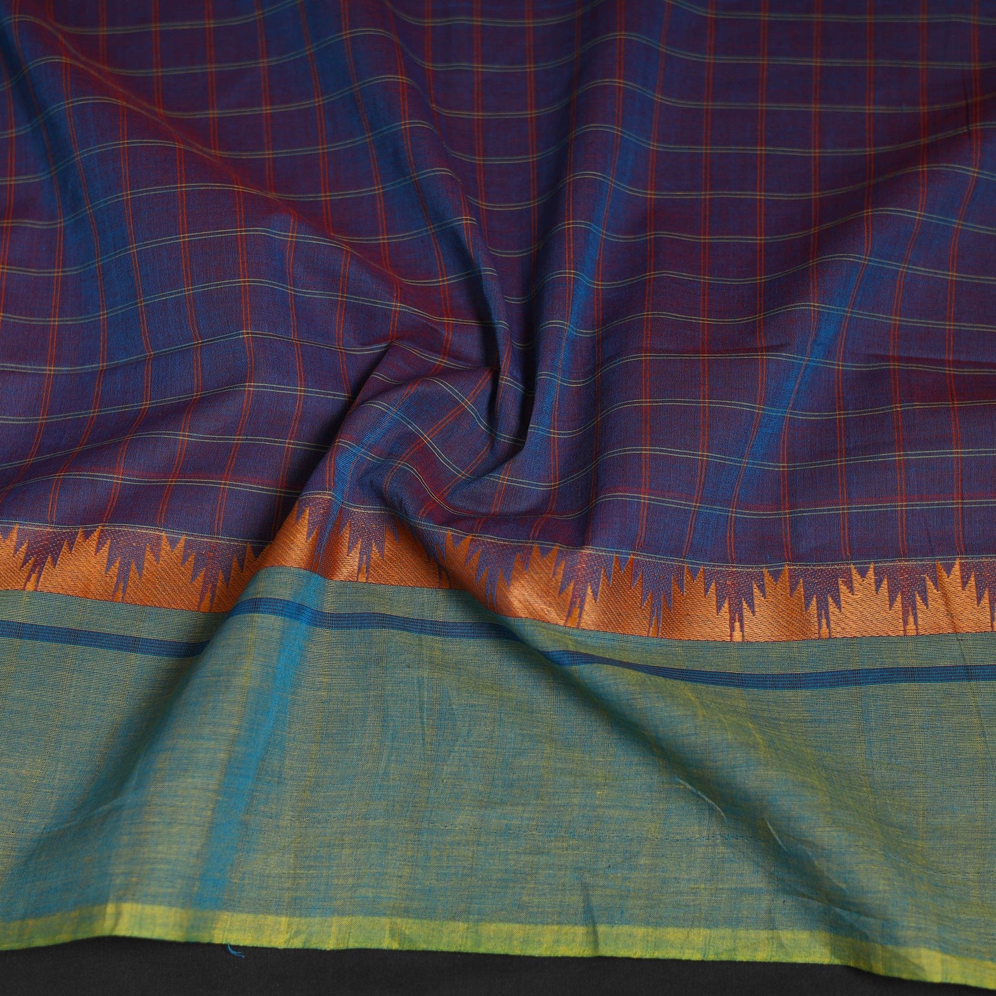 Kanchipuram cotton blouse piece 08 - handcrafted