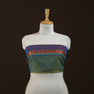 Kanchipuram cotton blouse piece 08 - handcrafted