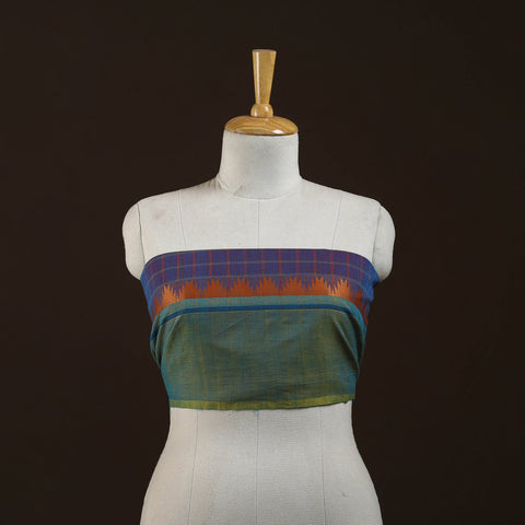Kanchipuram cotton blouse piece 08 - handcrafted