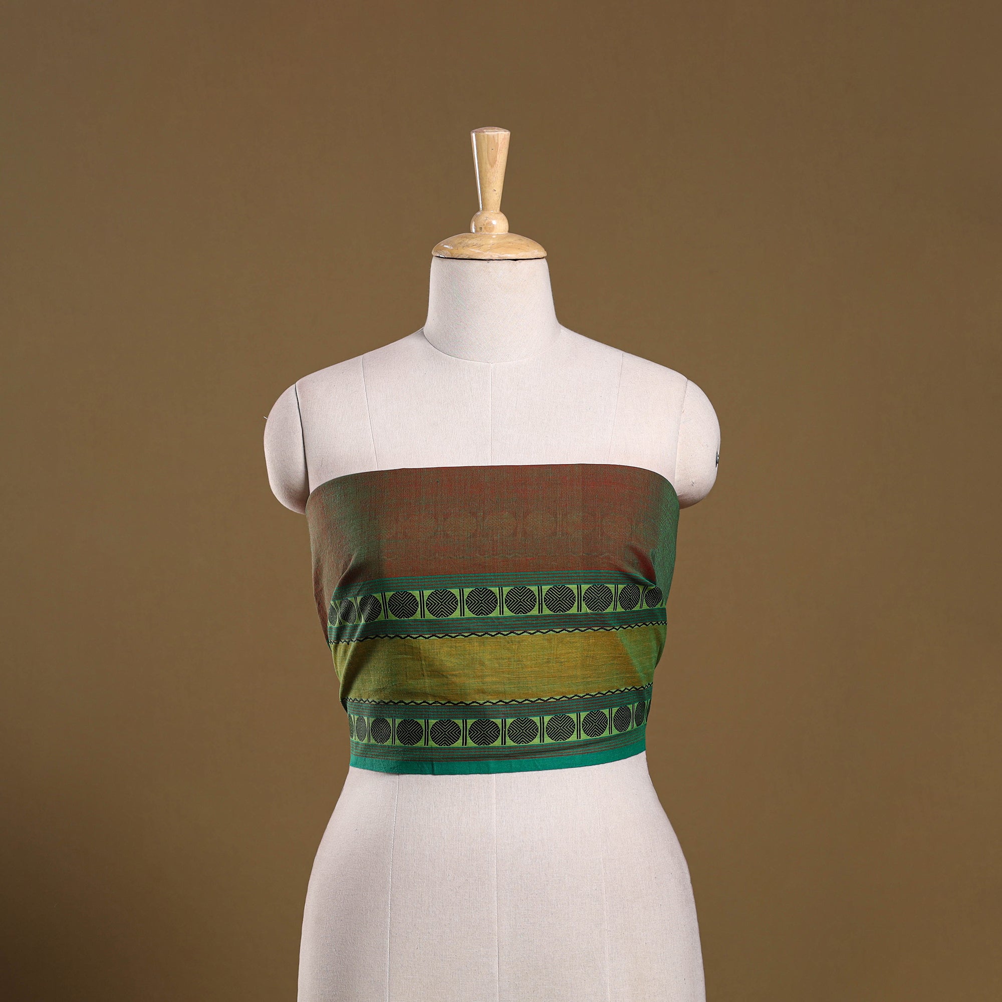 Kanchipuram cotton blouse piece 59 - handcrafted